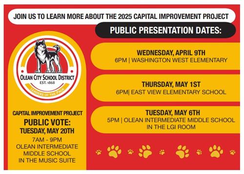 Post Card Reminder for Capital Project